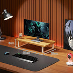 Monitor Stand Solid Wood Space-Saving Non-Slip Feet