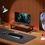 Monitor Stand Solid Wood Space-Saving Non-Slip Feet