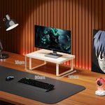 Monitor Stand Solid Wood Space-Saving Non-Slip Feet