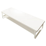 Monitor Stand Wood-Finish Top Ventilated Mesh Shelf Non-Slip Pads