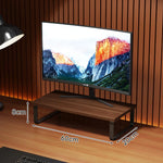 Monitor Stand Wood-Look Top Under-Shelf Storage Non-Slip Pads