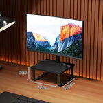 Monitor Stand Wood-Look Top Under-Shelf Storage Non-Slip Pads