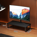 Monitor Stand Wood-Look Top Under-Shelf Storage Non-Slip Pads