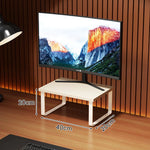 Monitor Stand Wood-Look Top Under-Shelf Storage Non-Slip Pads