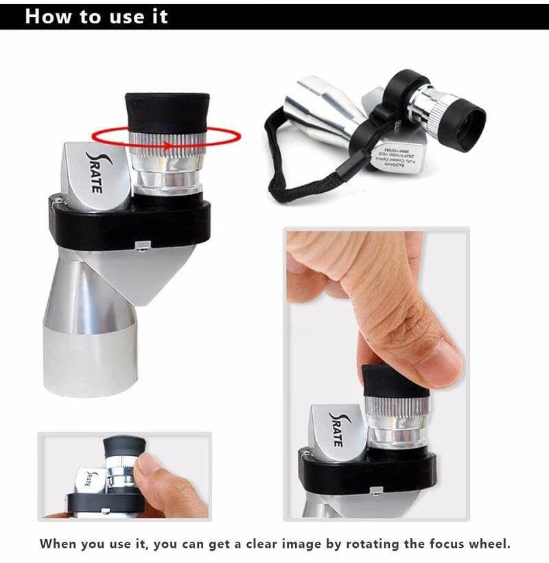 Monocular Telescope 8× Magnification Phone Camera Adapter