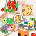 Montessori Activity Book Felt 12 Interactive Pages Carry Handle
