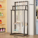 Mop And Broom Organizer Freestanding Steel 30 Hooks