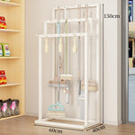 Mop And Broom Organizer Freestanding Steel 30 Hooks