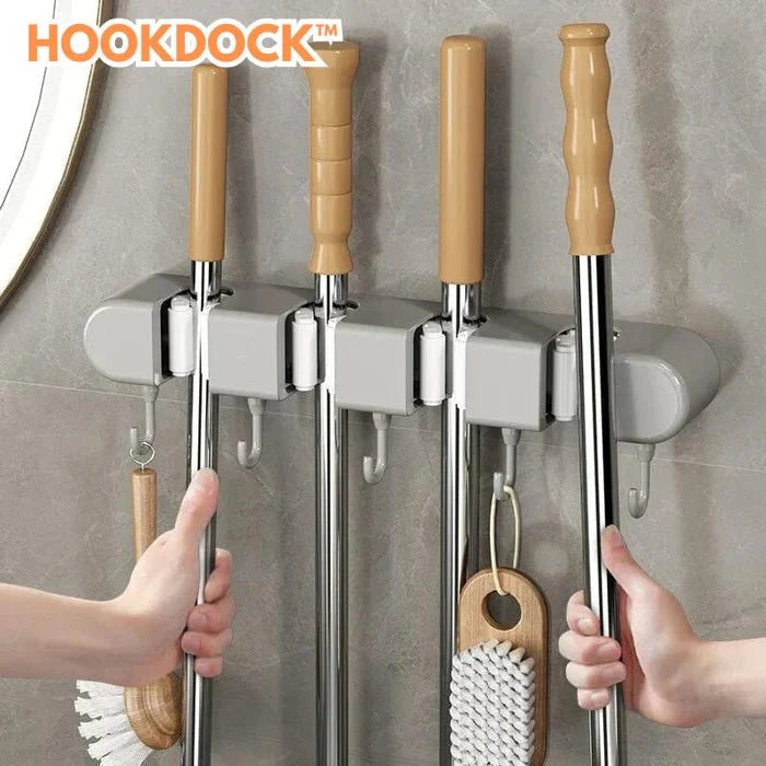 Mop & Broom Holder Non-Slip Space-Savingorage