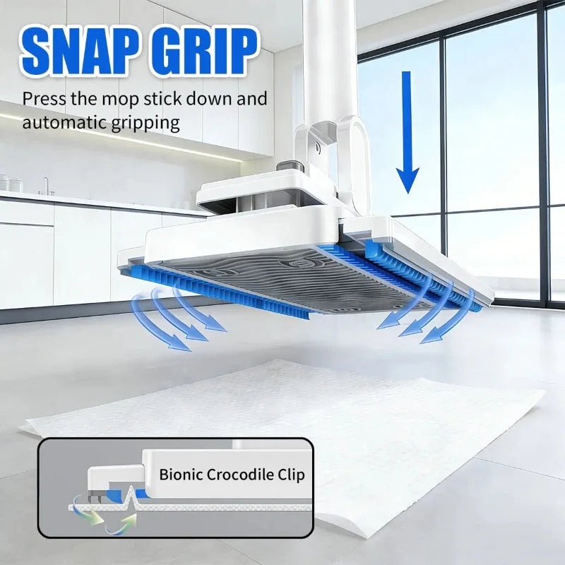 Mop One-Touch Cloth Release 360-Degree Swivel Head