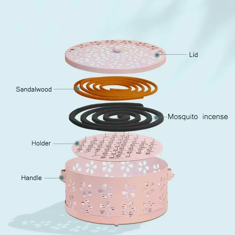 Mosquito Coil Holder Iron Portable Handle