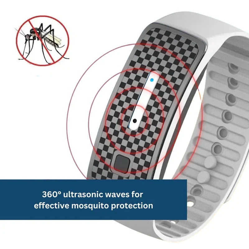 Mosquito Repellent Bracelet Chemical-Free Ultrasonic USB Rechargeable