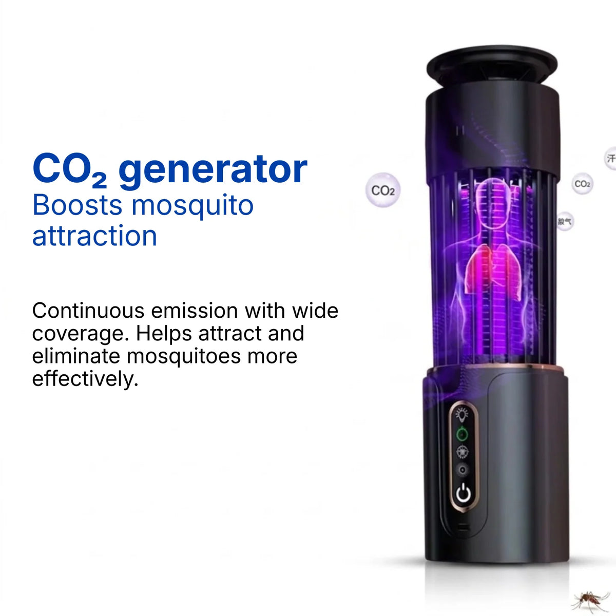 Mosquito Trap Lamp UV LED Rechargeable Cordless