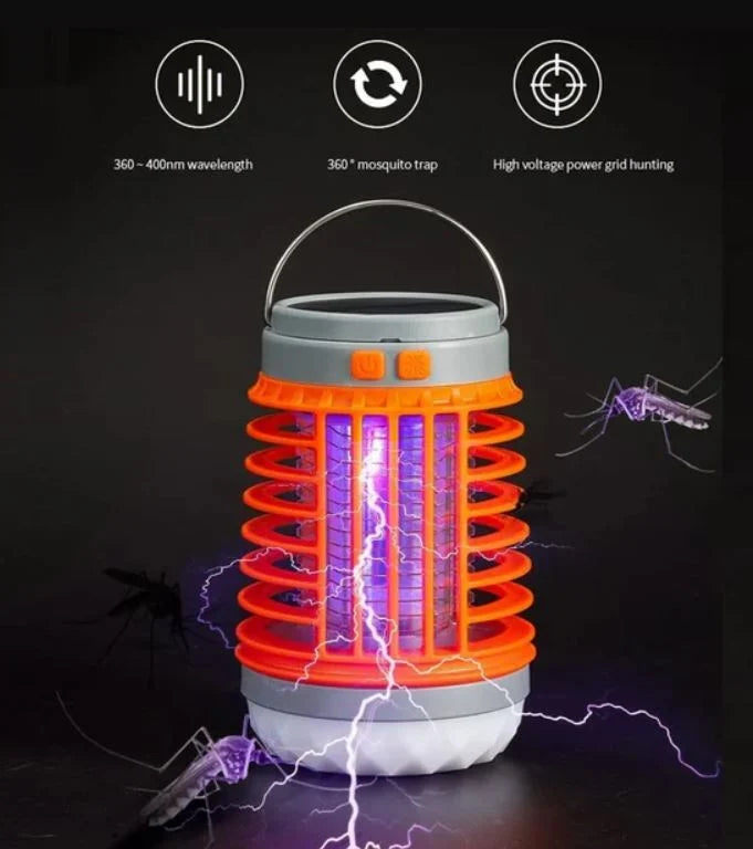 Mosquito Zapper Lamp Solar & USB Rechargeable Portable