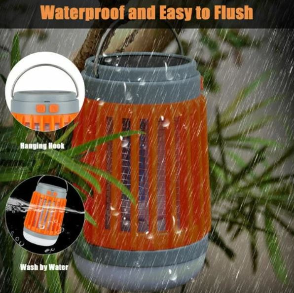 Mosquito Zapper Lamp Solar & USB Rechargeable Portable