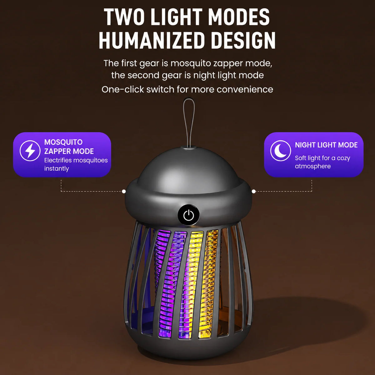 Mosquito Zapper Lamp UV Light 3000V Electric Grid