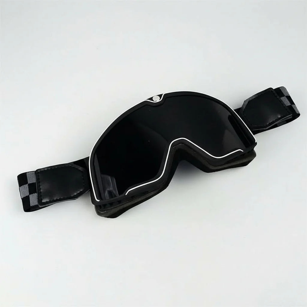 Motorcycle Goggles UV Protection Fits Over Glasses Scratch-Resistant Lenses