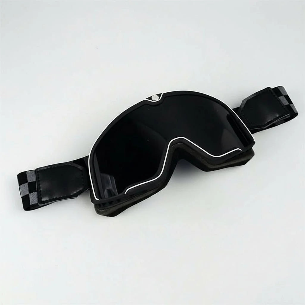 Motorcycle Goggles UV Protection Fits Over Glasses Scratch-Resistant Lenses