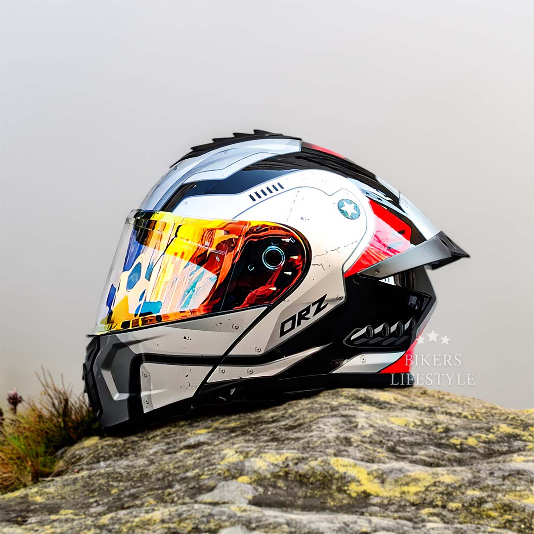 Motorcycle Helmet Flip-Up Dual Lens DOT & ECE Certified