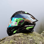 Motorcycle Helmet Flip-Up Dual Lens DOT & ECE Certified