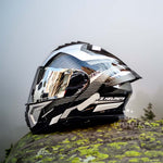 Motorcycle Helmet Flip-Up Dual Lens DOT & ECE Certified
