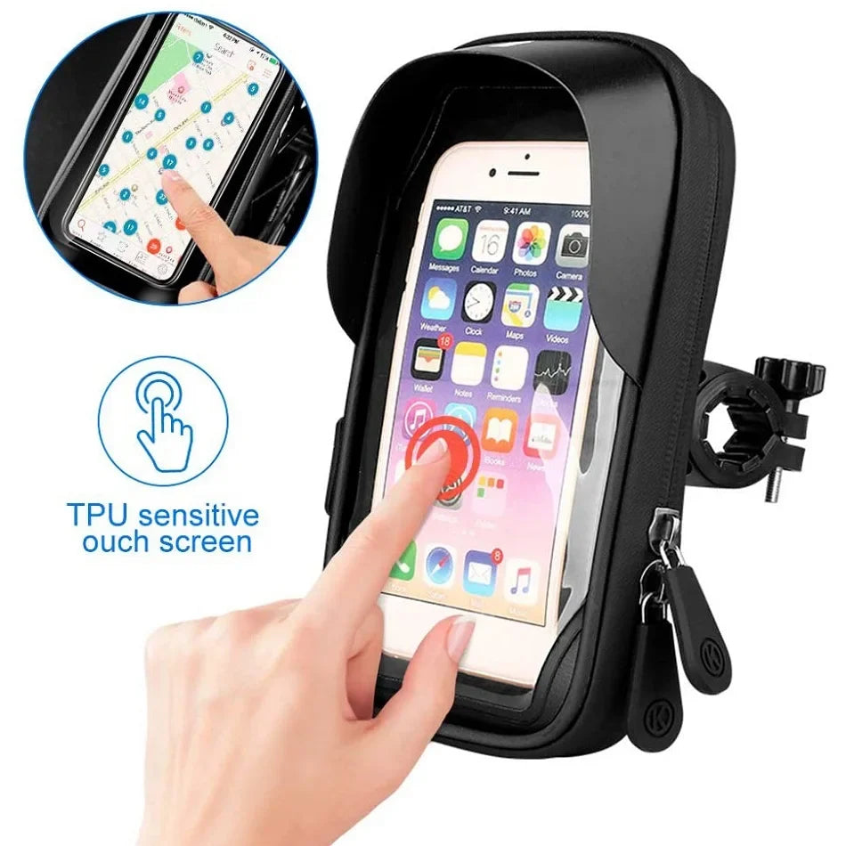 Motorcycle Phone Holder Waterproof Universal Handlebar Mount
