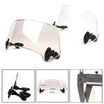 Motorcycle Windshield Extension Adjustable Double Hinge Universal Fit
