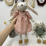 Mouse Doll Cotton-Linen Crocheted Floral Dress