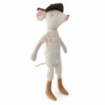 Mouse Doll Cotton-Linen Crocheted Floral Dress