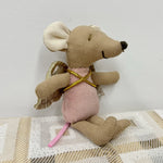 Mouse Doll Cotton-Linen Crocheted Floral Dress
