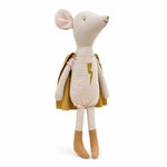 Mouse Doll Cotton-Linen Crocheted Floral Dress