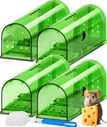 Mouse Trap Live-Catch Transparent Reusable Set of 4