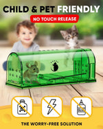 Mouse Trap Live-Catch Transparent Reusable Set of 4