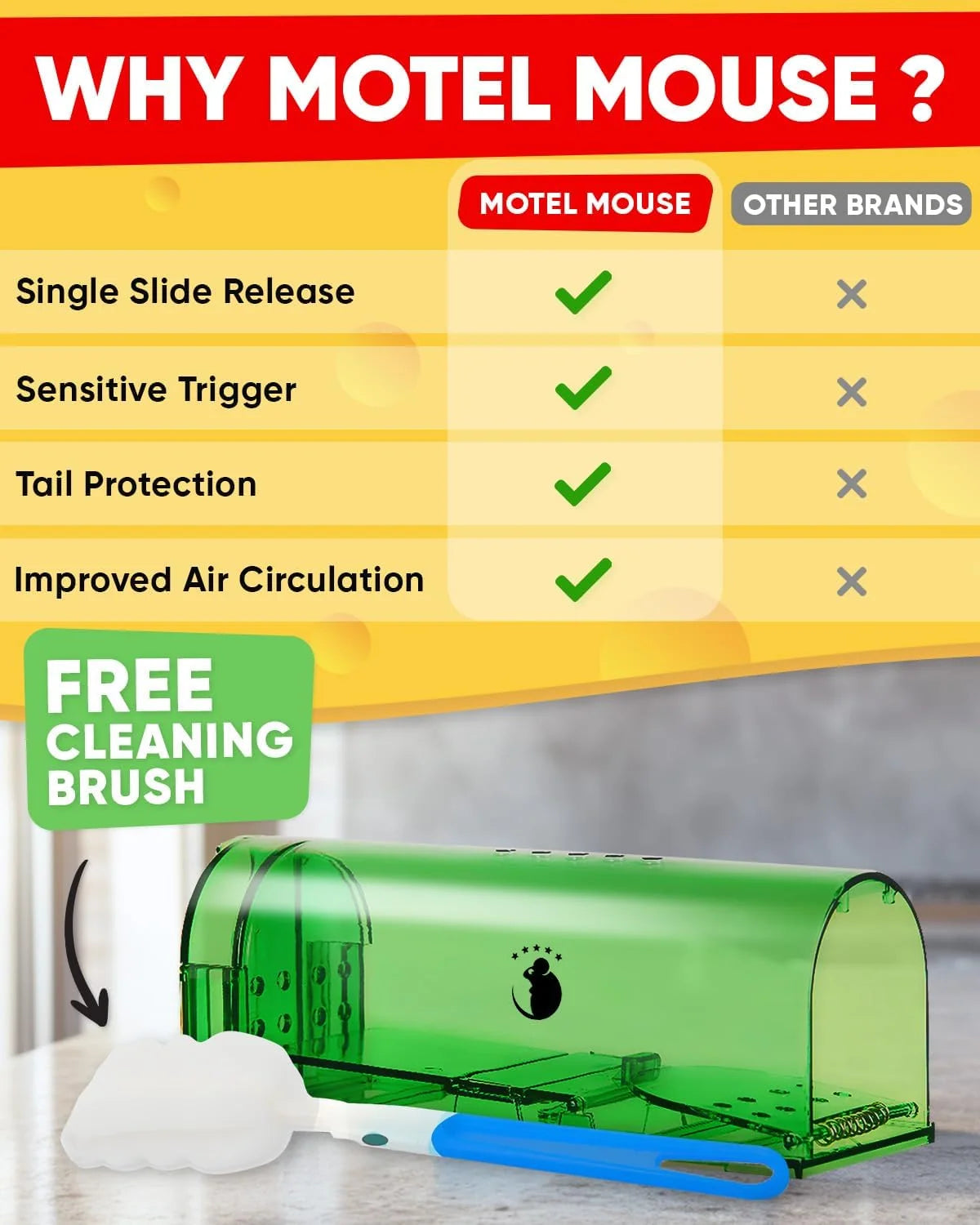 Mouse Trap Live-Catch Transparent Reusable Set of 4