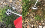 Mower Weeding Wheel Twisted Steel Bristles Dual Heads