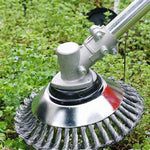 Mower Weeding Wheel Twisted Steel Bristles Dual Heads