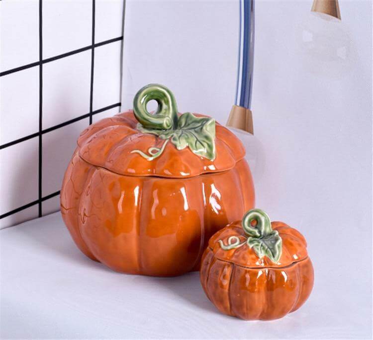 Mug And Bowl Set Ceramic Pumpkin-Shaped Set of 2