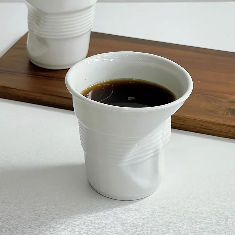 Mug Ceramic Bent Design Microwave & Dishwasher-Safe