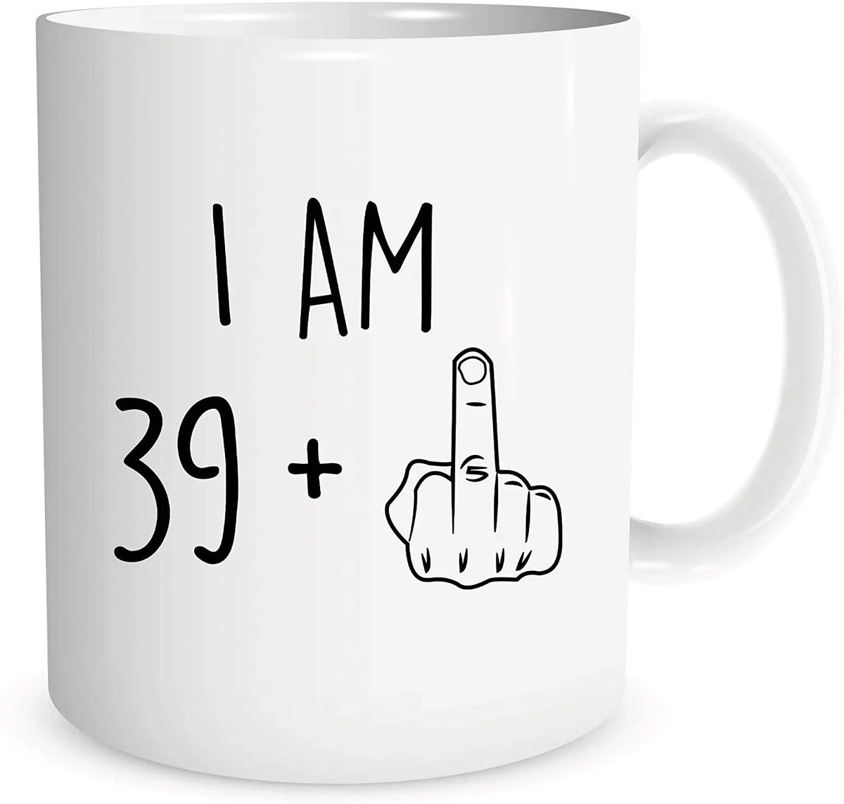 Mug Ceramic Sarcastic Birthday Design 11.8 Fl Oz Capacity