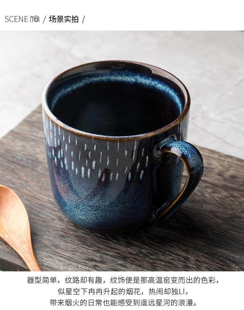 Mug Ceramic With Lid & Spoon Microwave-Safe