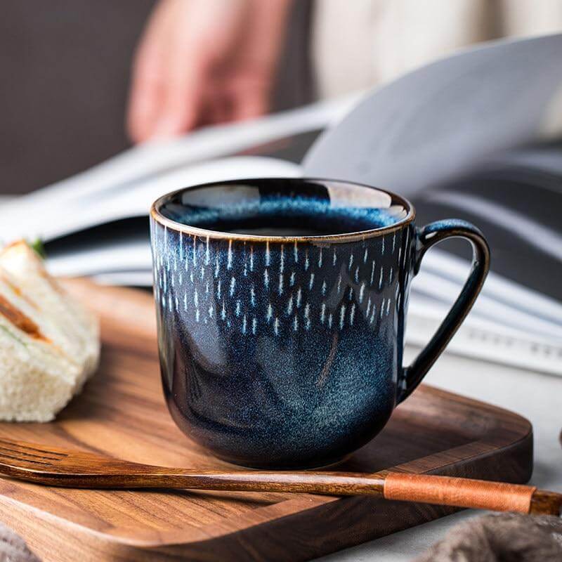Mug Ceramic With Lid & Spoon Microwave-Safe