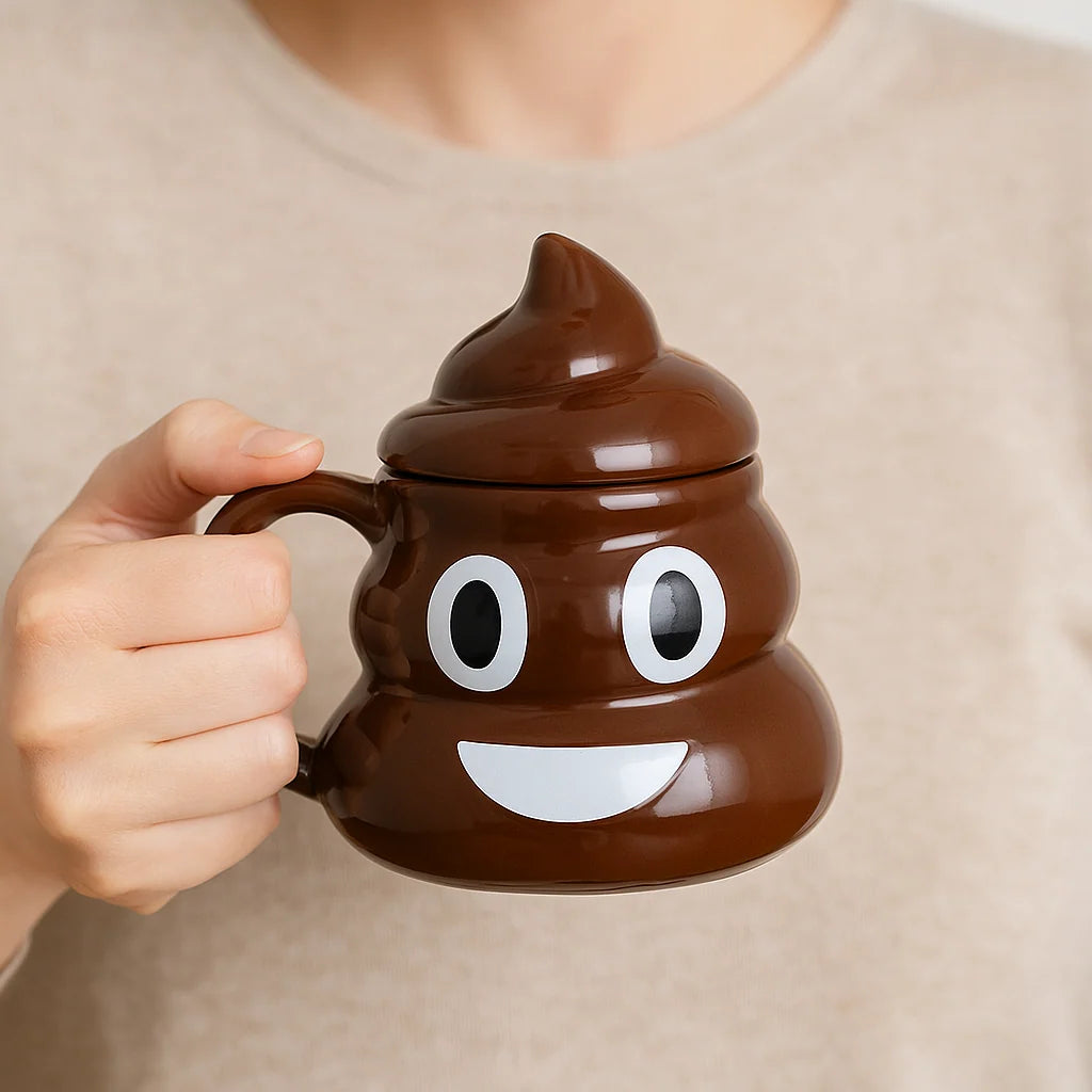 Mug Porcelain Cool-Touch Poop Emoji Design