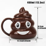 Mug Porcelain Cool-Touch Poop Emoji Design