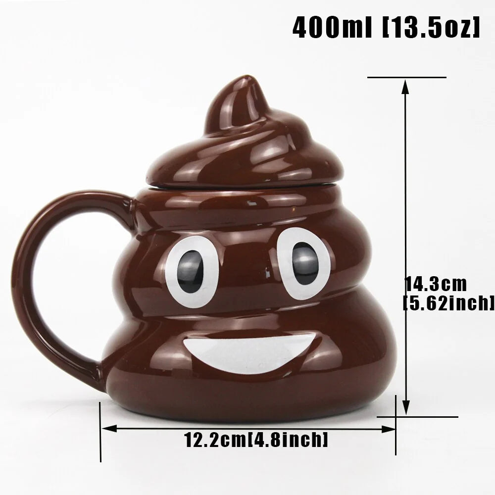 Mug Porcelain Cool-Touch Poop Emoji Design