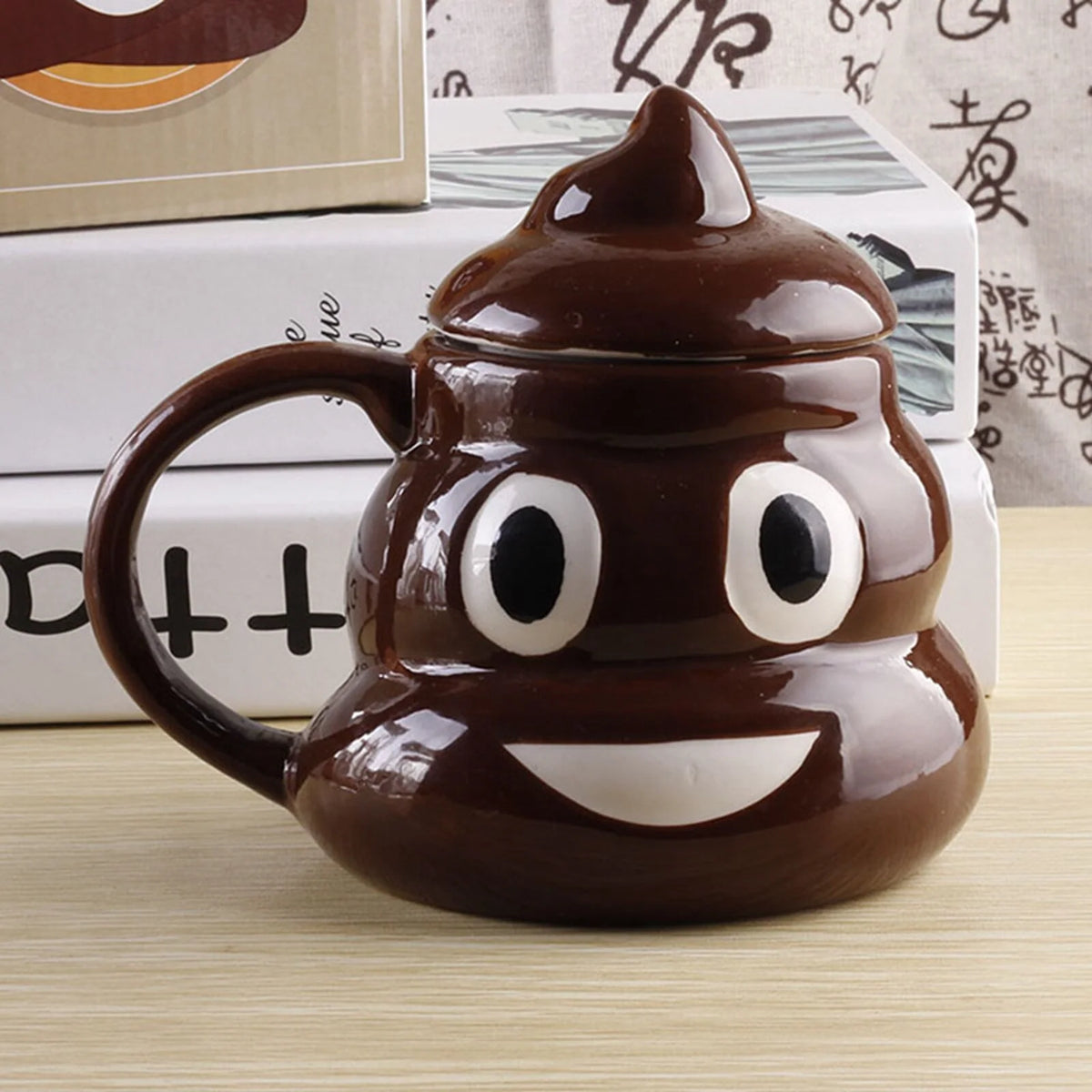 Mug Porcelain Cool-Touch Poop Emoji Design