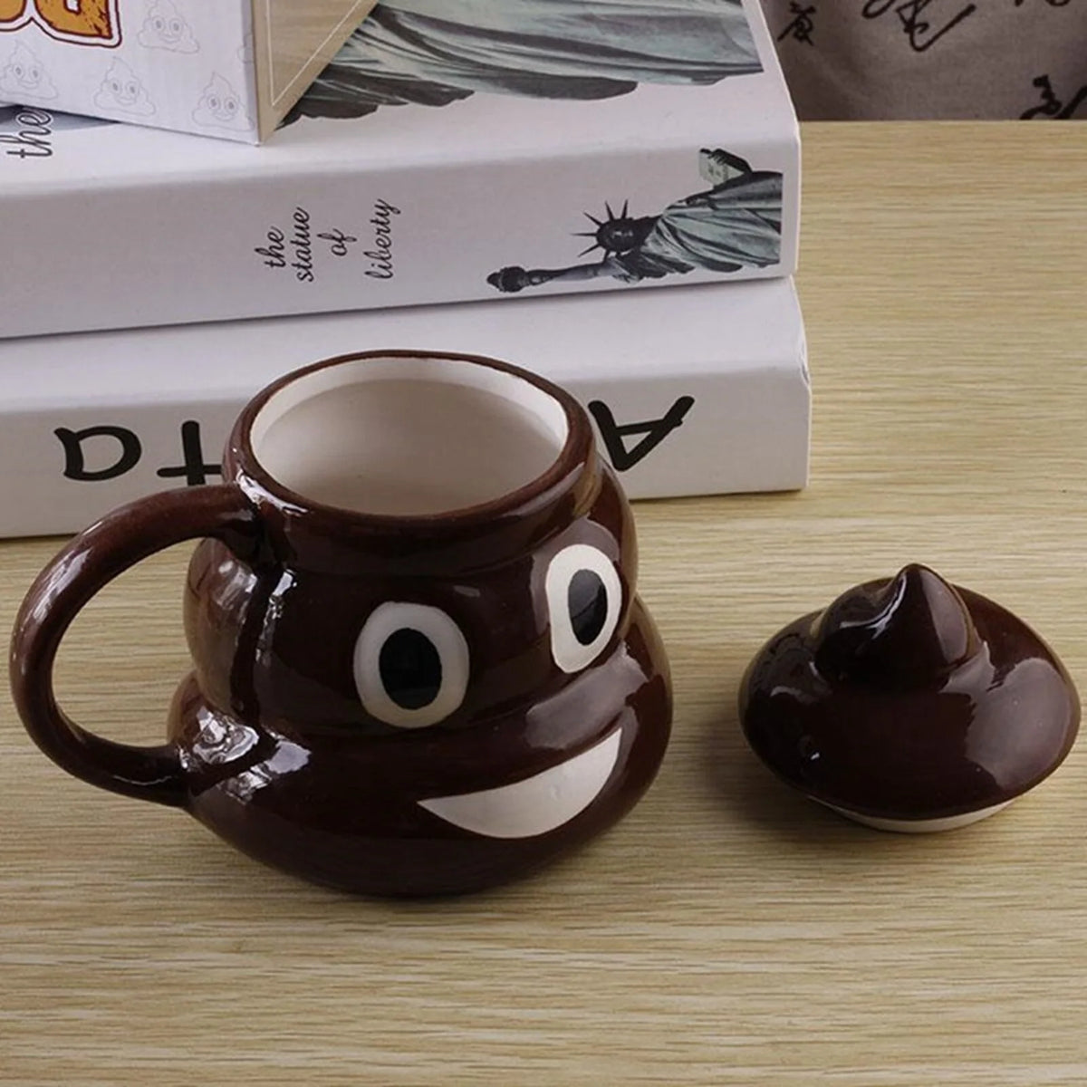 Mug Porcelain Cool-Touch Poop Emoji Design