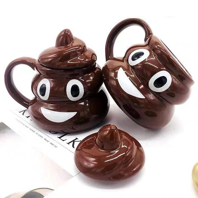 Mug Porcelain Cool-Touch Poop Emoji Design