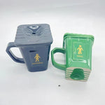 Mug Toilet-Shaped Ceramic Ergonomic Handle