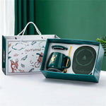 Mug Warmer Set Thermostatic Ceramic Mug & Spoon