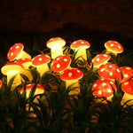 Mushroom String Lights Warm White Weather-Resistant Outdoor Decor